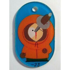 South Park Pinball Keychain Kenny Original NOS Plastic Promo 1998 Dark Orange